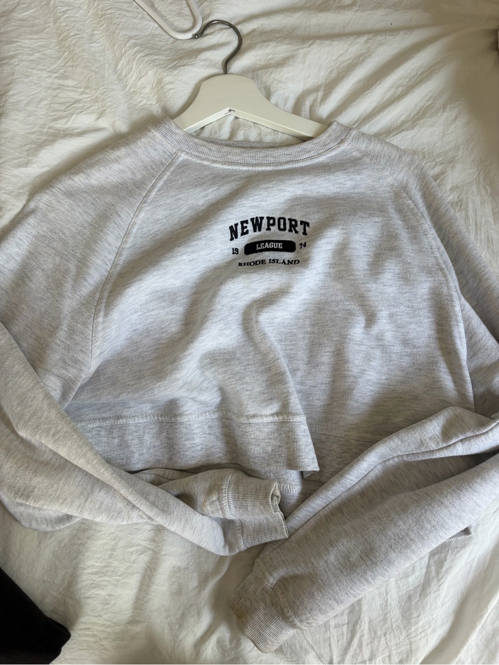 Garage Light Gray Crewneck Sweatshirt with Newport Logo
